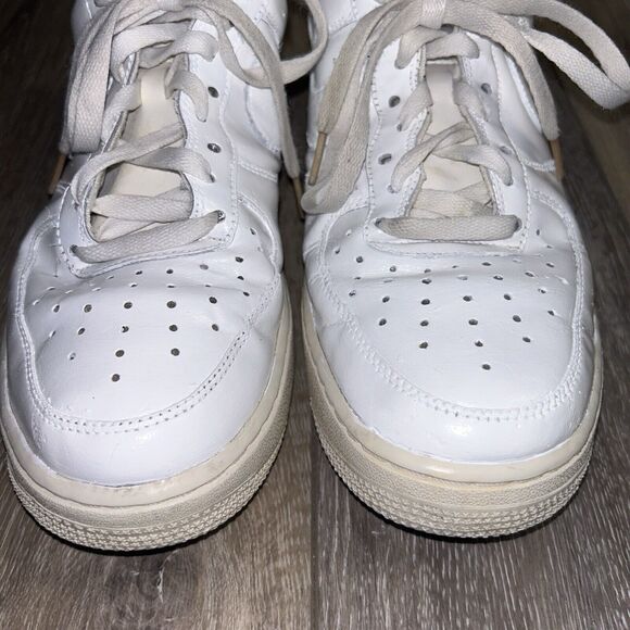 Nike Men’s US Size 9 Air Force 1 Low Triple White Shoes 315122-111 Repainted - Picture 6 of 15